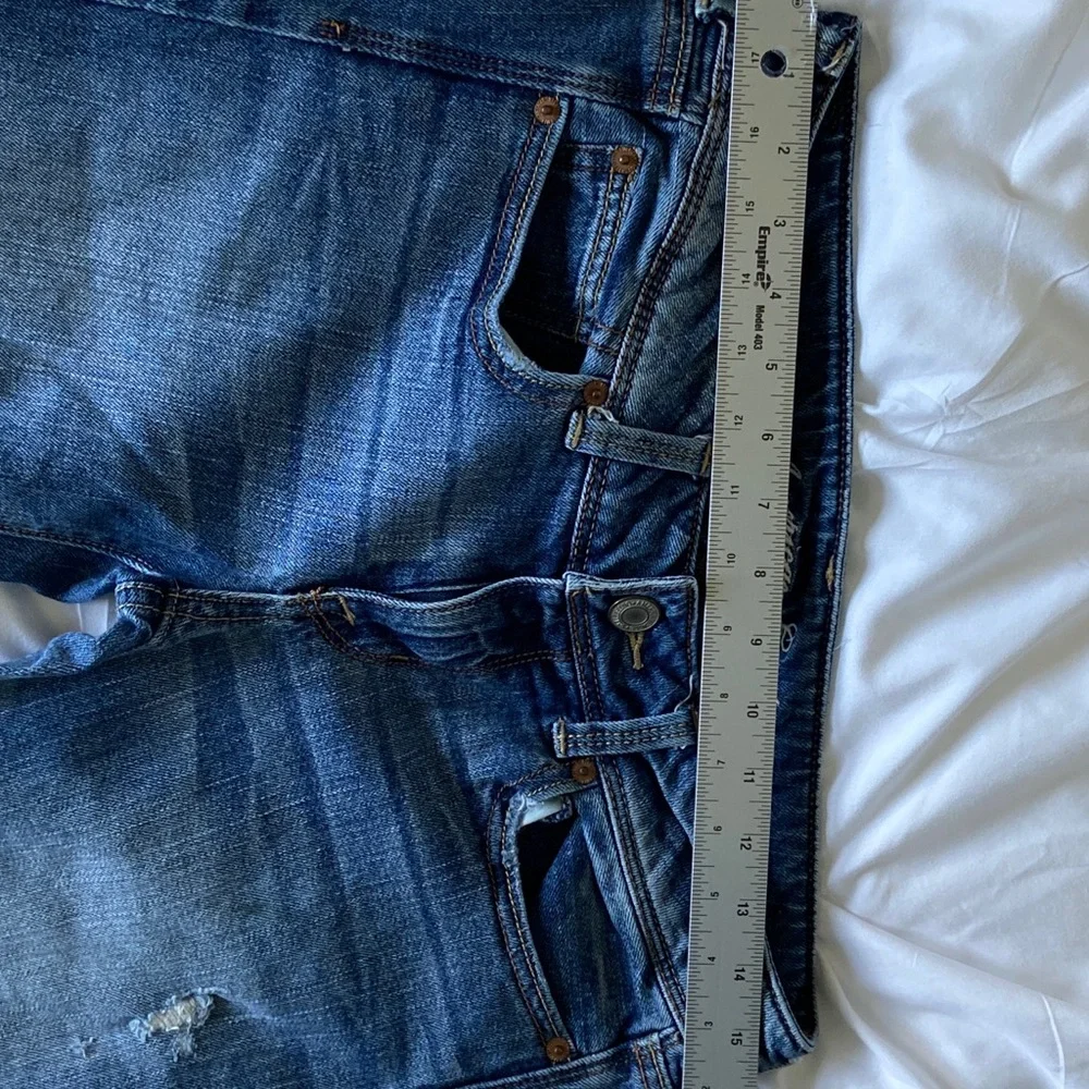 American Eagle Low Rise Slim Bootcut SZ 8 Long Stretch Dark Wash, 2010 Cool EUC - Picture 10 of 14